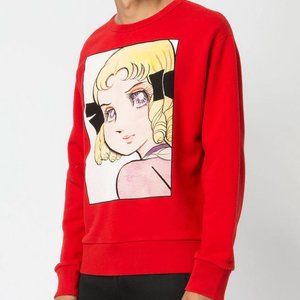 GUCCI Anime Sweatshirt Sweater, Red, L/S Guccy Disney Collab Size XS Rare